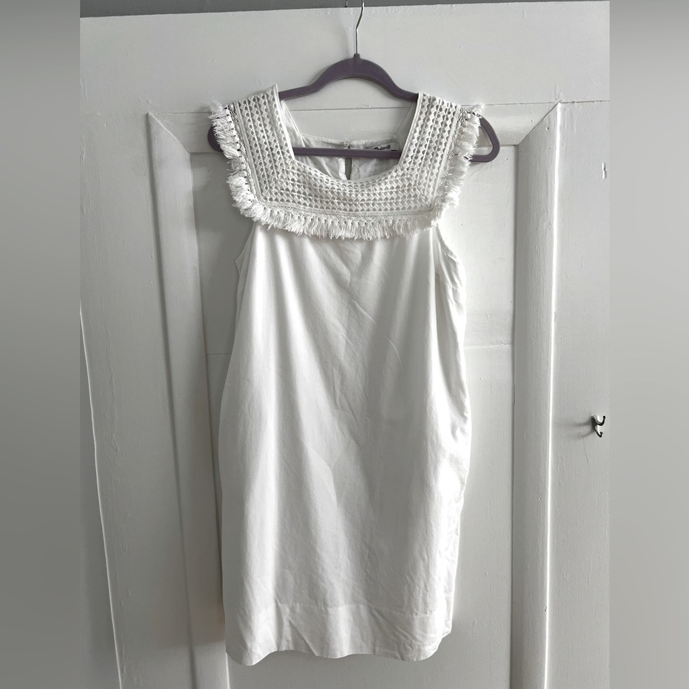Madewell White dress with Crochet Detail